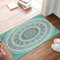 QMDCTWBH Badezimmerteppich 40x60cm,Grüner Mandala-Ornament-Hintergrund. Bild.,rutschfest Badematte,Badvorleger rutschfest waschbar,Badteppich Saugfähig Flauschig,