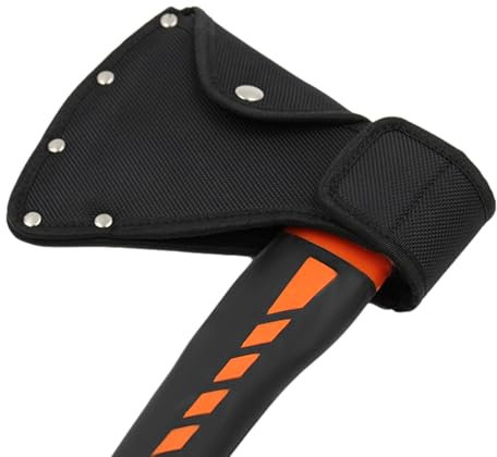 Thick Nylon Axe Head Cover with Metal Bow - Hachette Protective Cover, Attaches to Belt | Sustainable Lame Protector for Camping, Safety and Transport Axe