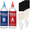 WAN2TLK Colla Epossidica Bicomponente, 250 ml Mix 5 minuti, Trasparente, Adesivo multiuso multimateriale, Colla Bicomponente per Plastica, Ceramica, Porcellana, Vetro, Legno