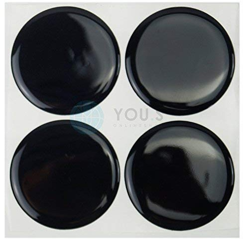 4 x Nabenkappen Aufkleber 60,0 mm Schwarz