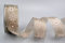 Dekoband „Wonder Snowflakes“ TAUPE/SILBER 20 m x 40 mm Geschenkband Weihnachten Grau Transparent Schleifenband Stoffband Schneeflocken Sterne Glanzkanten mit Draht