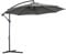 Outsunny Ampelschirm Ø300 cm neigbar Sonnenschirm mit UV-Schutz Kurbelschirm mit Ständer, Kurbelvorrichtung, Marktschirm Gartenschirm Sonnenschutz für Balkon Garten Terrasse Grau