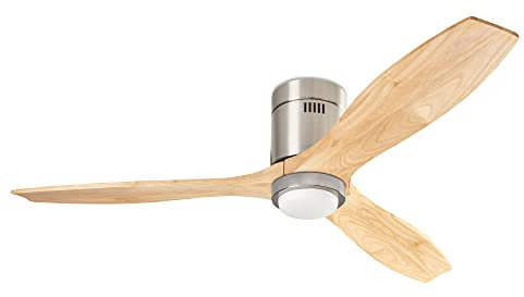 Leds-c4 Ventilador Stem led Integrado y Motor DC 137cm niquel Madera