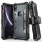 VENA Custodia Apple iPhone XR (6.1), [vArmor] Custodia Robusta per Uso Pesante con Assorbimento degli Urti con cavalletto Rigido - Nero/Grigio Spazio