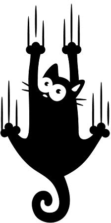 Adesivo da parete in vinile, motivo gatto, decorazione per la casa, la cucina, il soggiorno, il frigorifero, la cameretta dei bambini, l’armadio, l’interno del cartone animato simpatico cartello