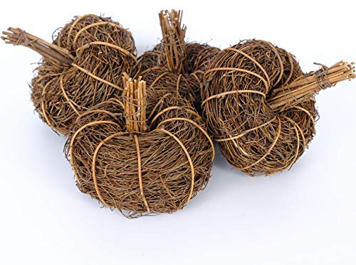 Ciroases - 4 calabazas artificiales para decoración de cuencos o floreros, decoración para el hogar, cocina, Halloween, Acción de Gracias, cosecha de otoño