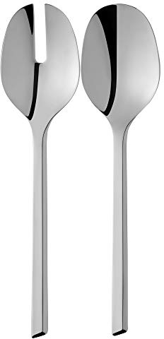 WMF Kineo Salatbesteck Edelstahl 25 cm, Salatgabel, Servierlöffel, Cromargan protect Edelstahl poliert, kratzbeständig, spülmaschinenfest