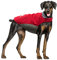 IREENUO Wasserdichter Hundemantel, Hundejacke Winter Winddichter Warmer Hunderegenmantel für Mittelgroße bis Große Hunde mit Sicheren Reflexstreifen und Verstellbarem Brustriemen (L, Red)