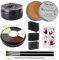 Mysense SFX Kit de maquillage à effet spécial pour corps, nez et cicatrices, zombies pour Halloween avec cire, peinture pour le corps à 6 couleurs, spatule, éponges et un pot de faux sang 100 g