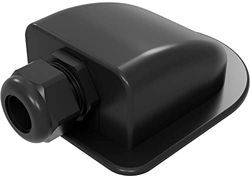 Offgridtec 1-Wege Solar Kabel Dachdurchführung für Kabeldurchmesser 13mm-18mm, Wasserdicht & Staubdicht ABS Kunststoff für Dach- und Außeneinsatz, Für Wohnmobile & Fahrzeuge, 15x10x5 cm - Schwarz