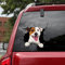 Ocean Gift Jack Russell Terrier Auto Aufkleber, Hund Auto Aufkleber 2 Stück - Realistische Jack Russell Terrier Aufkleber für Autofenster, Wände Serie 109 Größe 30,5 cm x 30,5 cm