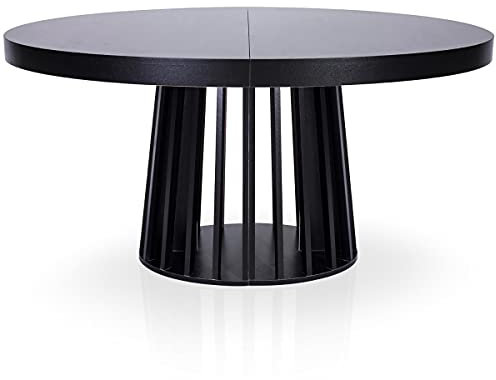 Menzzo Eliza Tisch, oval, ausziehbar, Schwarz