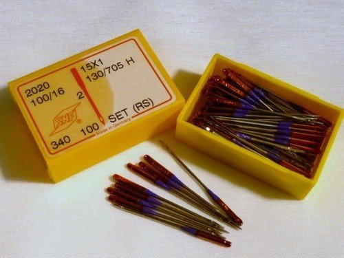 Singer Universal 2020 Nähmaschinennadeln, Zubehör Nähen, 100 Stück, Größe 100/16, inkl. großem Nadeleinfädler