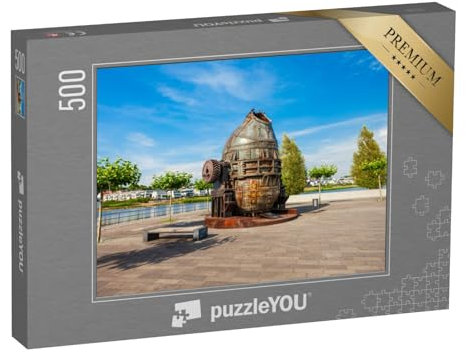 puzzleYOU: Puzzle 500 Teile „Thomas-Stahlkonverter-Denkmal am Phoenix-See in Dortmund“