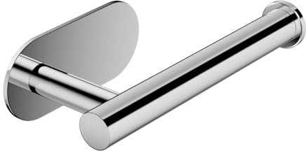 YUET Toilet Roll Holder Wall Mounted, Chrome Self Adhesive Toilet Roll Holder SUS 304 Stainless Steel Toilet Paper Holder No Drilling for Bathroom (Polish)