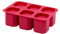 Luciano Housewares Non-Stick Silicone Cookie Shot Glass Baking Mold, 7 L x 5 W x 2.25 H, Red, 7 inches