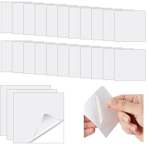 ZACUDA 25 Stück TPU Reparatur Patch Wasserdicht Reparatur Patch Flicken Transparent Reparatur Folie Selbstklebende Reparaturflicken für Schlauchboote, Kajaks, Schwimmringe, Zelte (7 * 7cm)