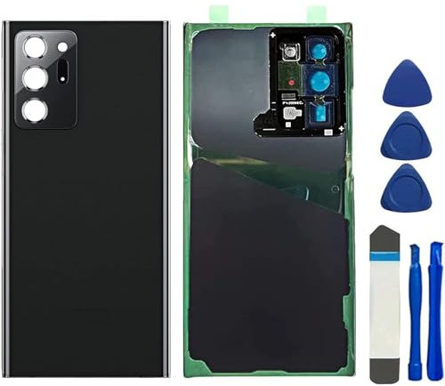 Nota 20 Ultra Back Vetro di Ricambio per Samsung Galaxy Note 20 Ultra 5G N986U Tutti I Trasportatori Custodia Porta Pannello Copertura con Lente Fotocamera Nastro Adesivo (Nero Mistico)