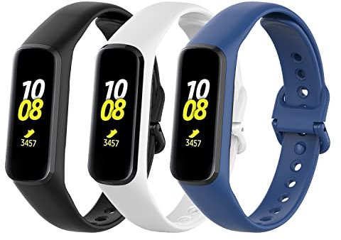 Gheper 3PCS Bracelet en Silicone souple Compatible avec Samsung Galaxy Fit E SM-R375 sangles de rechange de bracelet pour femme et homme