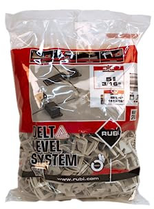 RUBI 6828 | Bridas de Nivelación para Cerámica | Brida de 5 mm para Baldosas Cerámicas de entre 6 y 15 mm | Para Formatos de 30x30 cm y Superiores | 400 unidades | BRIDA DELTA LEVEL SYSTEM
