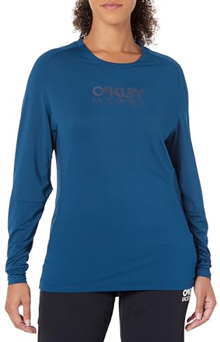 Oakley Women's Standard Factory Pilot Long Sleeve Jersey II, Poseidon, X-Large