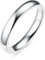 AURSTORE Schmuck Ring Mann Frau Ring Edelstahl Verlobung Hochzeit 4mm Größe nach Wahl 51-65 (silber, 57(18.1))