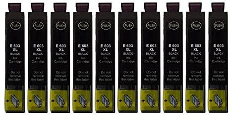 Inkpro 10 kompatible Druckerpatronen E 603 XL Black für XP- 2100 2105 3100 3105 3150 3155 4100 4105 4150 4155 WF- 2810 2820 2830 2835 2840 2850 2870