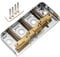 Wilkinson WTBS Short Telecaster Steg Bridge Kompensiert Messing Saitenreiter Brücke für Vintage Humbucker Tele Style E-Gitarre, Chrom