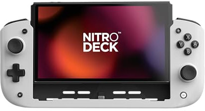 CRKD Nitro Deck - Professional Handheld Controller Deck with Zero Stick Drift for Nintendo Switch and Switch OLED (White)