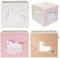 Murago - 3er Set Aufbewahrungsboxen ca.32x32x30cm Einhorn - Stoffboxen mit Griff Spielzeug Organizer für Kinderzimmer Spielzimmer Faltbox faltbar Rosa Beige Pferde