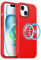 TECHGEAR iPhone 15 Magnetic Silicone Case, Premium Liquid Silicone Anti-Scratch Compatible with MagSafe Soft Gel Rubber, Microfibre Lining Shockproof Phone Case For iPhone 15 6.1 - Red