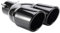 MOCNT Verdicktes Auto Auspuff Endrohr Edelstahl Auspuffblende Endrohr Schalldämpfer Auspuffrohr Auspuffspitze Doppelendrohr Dual Auspuffendrohr Gerade Schwarz 63mm