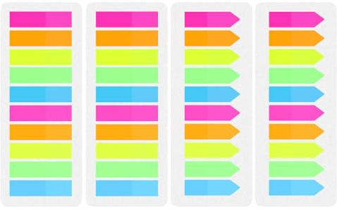 800 Stück Haftstreifen Haftnotizen - 4 Stile Haftmarker Klebezettel Sticky Notes Index Tabs Post its Klein Heftstreifen Pastell Tabs Klebemarkierung Poster Strips - Weiß