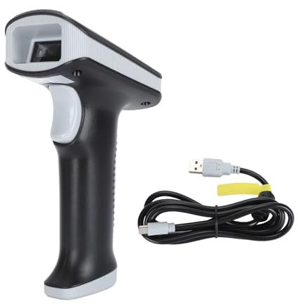Handscanner, Tragbarer Hand-UHF-Kartenleser, Unterstützt Bluetooth 2,4 G, Kabelgebundener USB-Barcode-Leser mit 3 Modi, für Lager, Bibliothek, Apotheke, Supermarkt