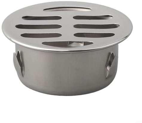 ReachMall Bodenablauf aus Edelstahl, runde Bodenablaufabdeckung, Balkonablauf, Regenrohrkappe für Outdoor/Badezimmer (150 mm), E31X60BKZA04Q50FUZM044