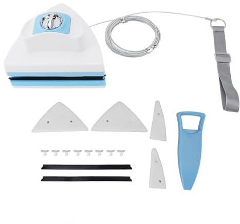 Double Side Magnetic Window Cleaner Glass Wiper, Adjustable Magnetic Window Cleaner Tool for High-Rise and Car Glazed Windows(8-40mm)