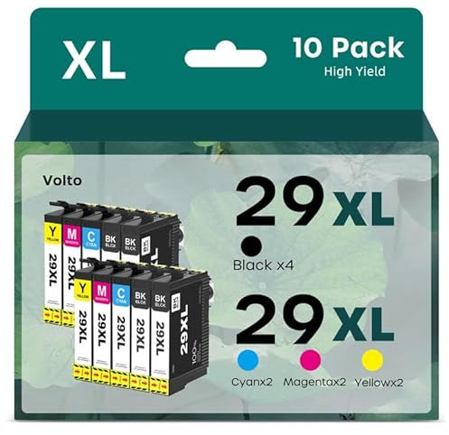 10-Pack Cartouches d'encre 29XL compatibles pour EPSON 29 XL Multipack XP-342 XP-235 XP-245 XP-247 XP-255 XP-257 XP-332 XP-335 XP-342 XP-345 XP-352 XP-355 XP-432 XP-435 XP-442 XP-445 XP-452 XP-455