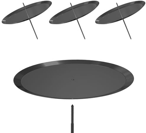 Adventskranz Kerzenhalter, 7.5cm Schwarz Adventskerzenhalter Metall Kerzenleuchter 4 Stück, für Adventskranz Weihnachten Kerzenteller Mit Dorn