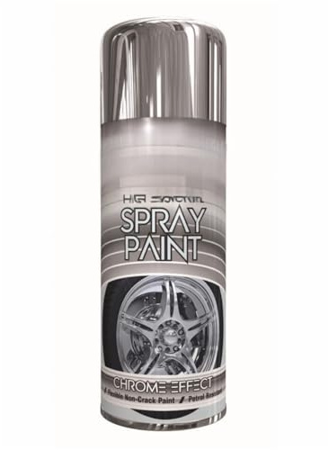 Inspired Essentials - Aerosol Spray Paint 400ml for Cars, Bikes, Vans, Metal, Wood - Professional Quality, Perfect Finish (1, Chrome Effect)