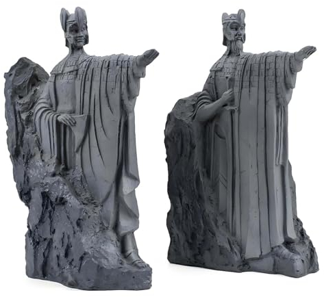 ZLXHFFH Herr der Ringe Buchstützen, Kunstharz verziertes Bücherregal, 24,9 cm, Grau, 1 Stück