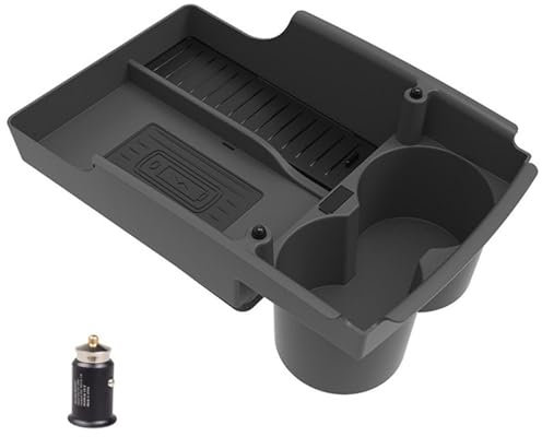 Wivplex Model S/X Wireless Charger QI Wireless Phone Charging Pad Car Center Console Storage Cup Holder, for Tesla, Model X/S 2017 2018 2019 Wireless Chargers