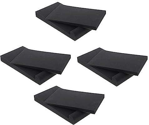VICASKY 8 Stk Subwoofer-Stoßdämpfer schalldichte Polster Soundbar Isolator-Pad sound isolation lautsprecher halterung Kissen für Studiomonitore Lautsprecher-Isolationspad Polyethylen Black
