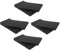 VICASKY 8 Stk Subwoofer-Stoßdämpfer schalldichte Polster Soundbar Isolator-Pad sound isolation lautsprecher halterung Kissen für Studiomonitore Lautsprecher-Isolationspad Polyethylen Black