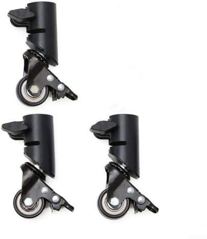 3 ruedas giratorias fáciles de girar, soporte en forma de L para altavoz, trípode, deslizante, dirección silenciosa, rueda deslizante
