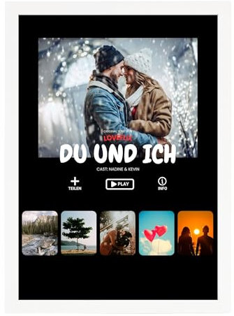 Deutsam Personalisiertes Netflix Style Cover mit eigenem Bild als Geschenk zum Valentinstag für Freund Freundin Mann Frau (Cover 2)