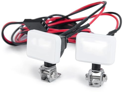 VOANZO 2 Stück RC-Scheinwerferstrahler für TR4 TR6 SCX10 90046 1/10 Scale Crawler Car Square Spotlights für Offroad-RC-Modelle