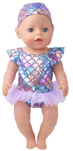 HAMKU Puppenzubehör, Puppen Zubehör, Schwimm-Set für Puppen, für Badespaß an heißen Sommertagen, Lila, 1 Satz
