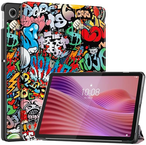 Vakarey per Lenovo Tab 10.1 2025 Cover,Ultrasottile Intelligente Custodia per Lenovo Tab 10.1 Pollici TB311FU,Graffiti2