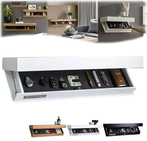 TYSGFA Regal mit geheimfach, Regal mit Geheimfach, Geheimfachregal, Regal mit Geheimfach, Wandboard mit Geheimfach