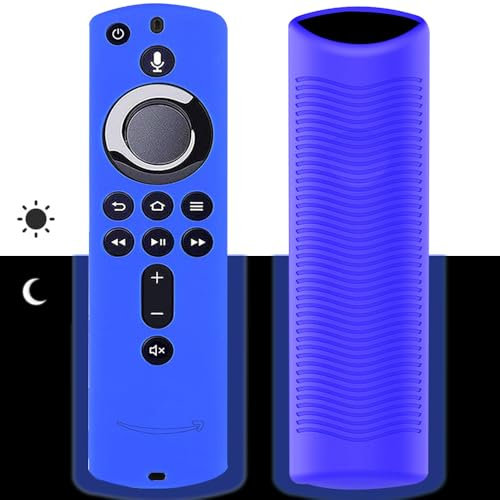 Remote Control Case for Fire TV Stick 4K Alexa Voice Remote Control, Non-Slip Silicone Protective Case, Glow in the Dark, Remote Control Cover for TV Accessories
